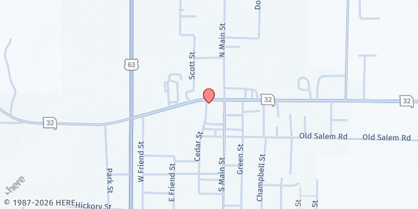 Map showing United Community Help Center - Food Distribution Center at 112 Cedar St, Licking, MO