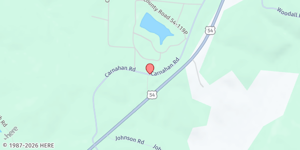 Map showing Macks Creek Senior Services at 558 Carnahan Rd., Macks Creek, MO