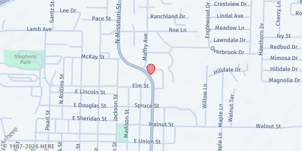 Map showing Macon County R-I Elementary at 702 N. Missouri, Macon, MO