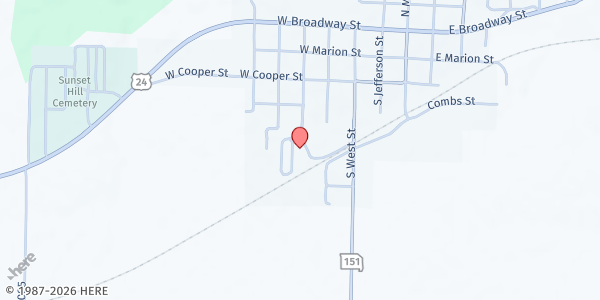 Map showing Madison C-3 Elementary at 309 South Thomas Street, Madison, MO