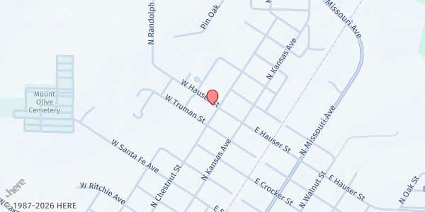 Map showing Marceline Area Nutrition Center at 229 West Hauser St, Marceline, MO