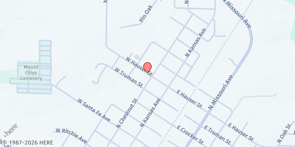 Map showing Marceline Nutrition/Senior Center at 229 West Hauser St, Marceline, MO