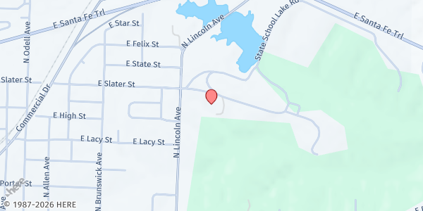 Map showing Marshall Intermediate at 700 E. Slater, Bldg B, Marshall, MO