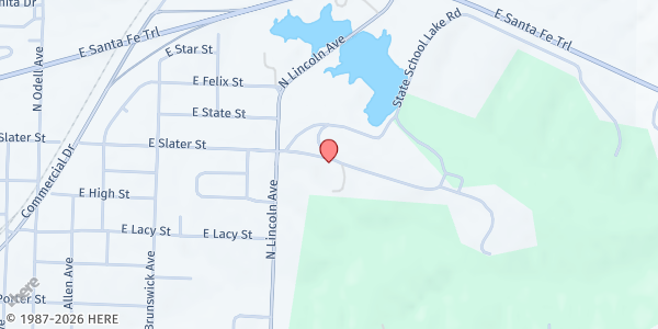 Map showing Spainhower Primary at 700 E. Slater, Marshall, MO