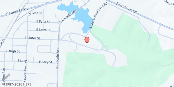 Map showing Spainhower Primary at 700 E. Slater, Marshall, MO