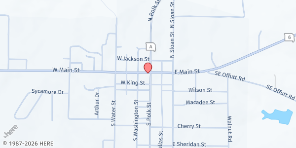 Map showing Living Hope Food Pantry & Thrift at 118 W Main St, Maysville, MO