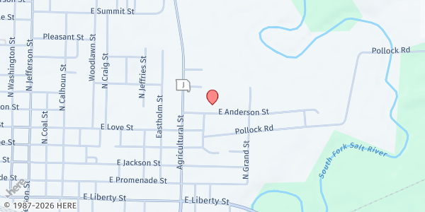 Map showing McMillian Early Learning Center at 1101 E Anderson, Mexico, MO