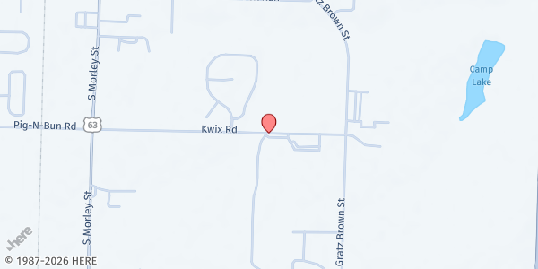 Map showing Moberly Middle School at 920 Kwix Road, Moberly, MO