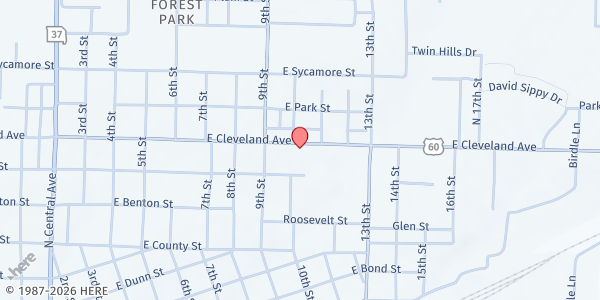 Map showing Monett Intermediate School at 711 9th Street, Monett, MO