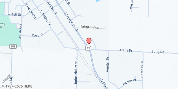 Map showing Montgomery Church Of The Nazarene at 1012 South Sturgeon, Montgomery City, MO