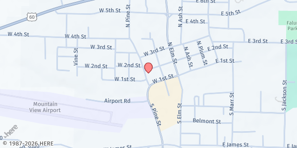 Map showing Agape House - Mountain View at Mountain View, Mountain View, MO