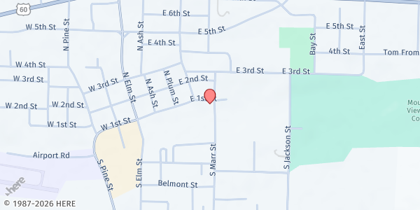 Map showing FEED at 425 East 1st Street, Mountain View, MO