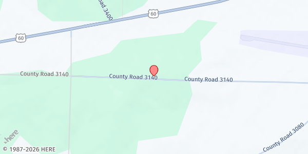 Map showing Grace Believers Church at 8357 Co Rd 3140, Mountain View, MO