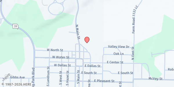 Map showing Mt. Vernon Senior Center at 425 N. Main St., Mt Vernon, MO