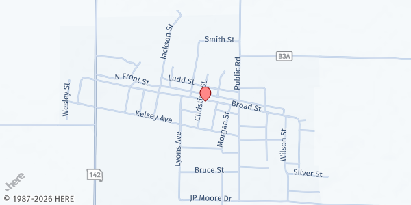 Map showing Naylor Senior Citizen Center at 110 SW Front Street, Naylor, MO