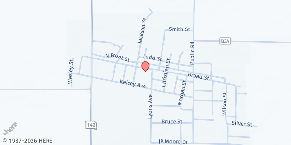 Map showing Naylor Senior Citizens Center at 118 Broad St., Naylor, MO
