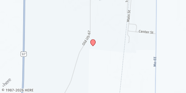 Map showing Friendship Church at 826 Old Hwy 67, Neelyville, MO