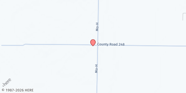 Map showing Friendship General Baptist Church at 2324 Co Rd 248, Neelyville, MO