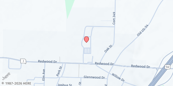 Map showing New Bloomfield Elementary at 307 Redwood Drive, New Bloomfield, MO