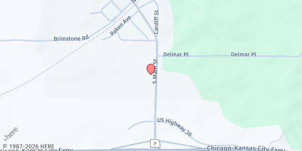 Map showing Macon Co R-IV Elementary (New Cambria) at 501 S. Main Street, New Cambria, MO