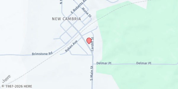 Map showing Macon Co R-IV Elementary (New Cambria) at 501 S. Main Street, New Cambria, MO