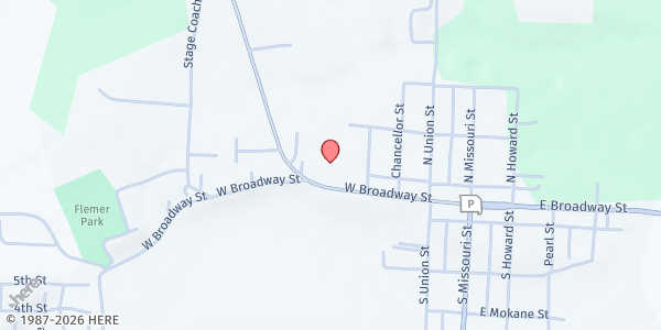 Map showing New Franklin Elementary at 412 W. Broadway, New Franklin, MO
