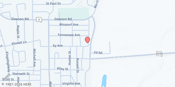 Map showing New Madrid Food Pantry at 201 Pinnell Ln., New Madrid, MO