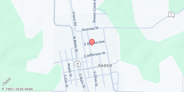 Map showing Niangua Community Food Pantry at 276 North Olive Street, Niangua, MO