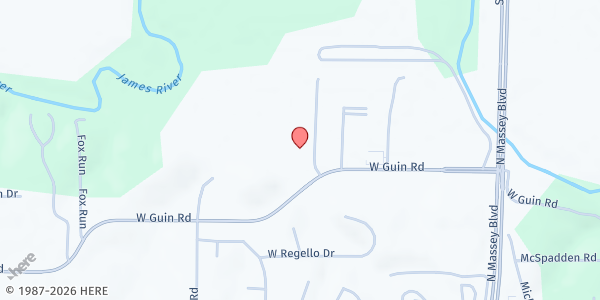 Map showing Freeway South Ministry at River Stone Fellowship at 2129 N. Bristol Ln., Nixa, MO