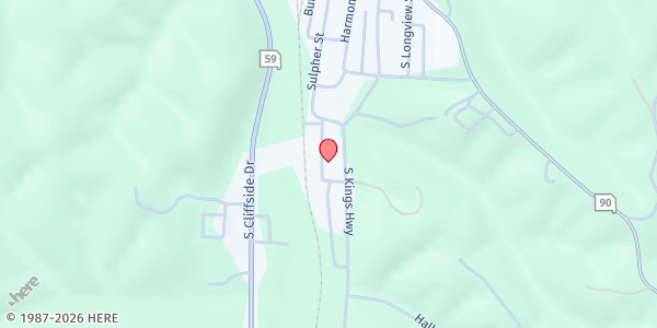 Map showing McDonald County Senior Center at 624 Johnson Drive, Noel, MO