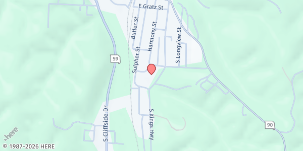 Map showing Noel Elementary School Pantry at 318 Sulphur Street, Noel, MO