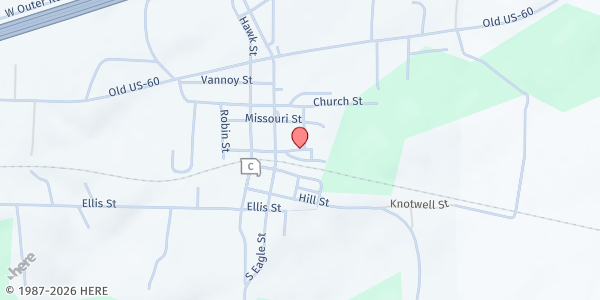 Map showing Wright County Children's Home at Norwood, Norwood, MO