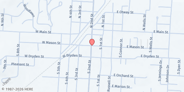 Map showing Helping Hands of Odessa - Food Distribution Center at , Odessa, MO