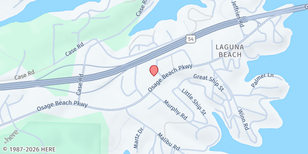 Map showing Church of Osage Hills Mobile Market (Camden County) at 5237 Osage Beach Parkway, Osage Beach, MO