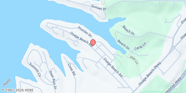 Map showing Osage Beach Senior Center, Inc. at 5709A Osage Beach Parkway, Osage Beach, MO