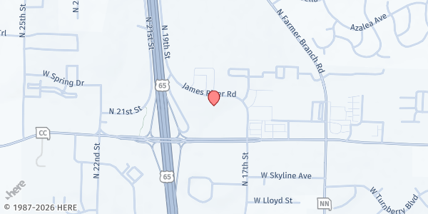 Map showing Least of These Food Pantry at 1720 West James River Road, Ozark, MO