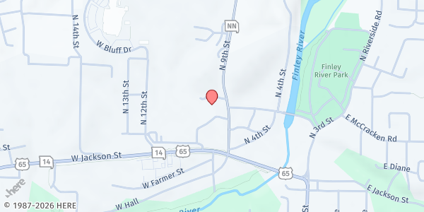 Map showing SeniorAge - Ozark Senior Center at 727 N. 9th St., Ozark, MO