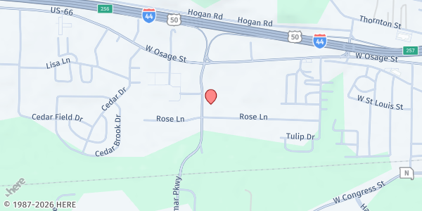 Map showing Agape Help House Of Pacific at 120 Lamar Parkway, Pacific, MO