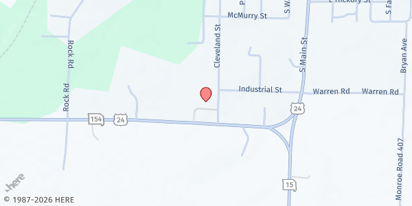 Map showing Paris Elementary at 725 Cleveland Street, Paris, MO