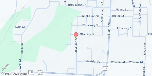 Map showing Paris Elementary at 725 Cleveland Street, Paris, MO