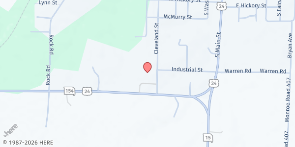 Map showing Paris Junior High & High School at 25686 Business Hwy. 24, Paris, MO