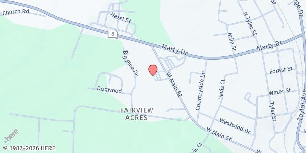 Map showing St. Francois County Health Center at 1025 West Main St, Park Hills, MO