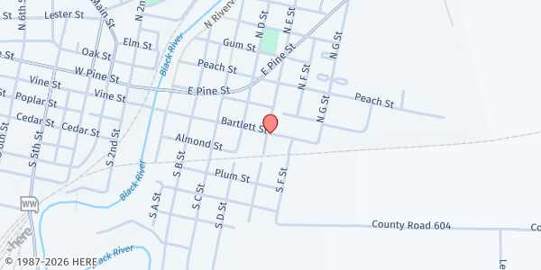 Map showing NORTHSIDE NUTRITION CENTER at 508 Bartlett, Poplar Bluff, MO