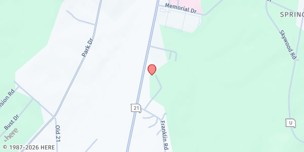 Map showing Great Mines Health Center at 1 Southtowne Dr., Potosi, MO