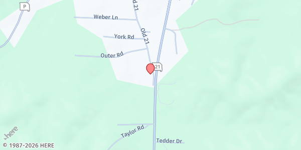 Map showing New Hope Church at 10015 Old 21, Potosi, MO