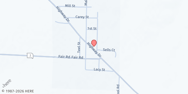 Map showing The Mustard Seed Food Pantry at 544 Highway Drive (Highway 87), Prairie Home, MO