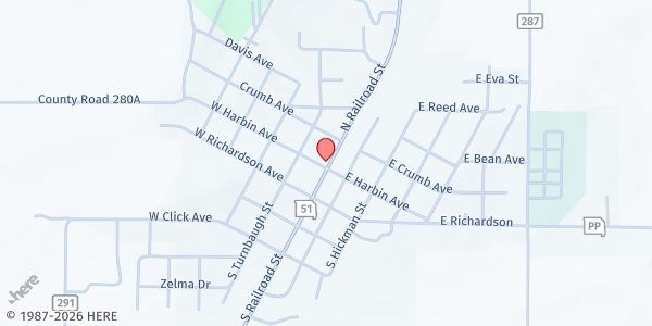 Map showing Stoddard County Gospel Mission: Puxico at 310 MO-51, Puxico, MO