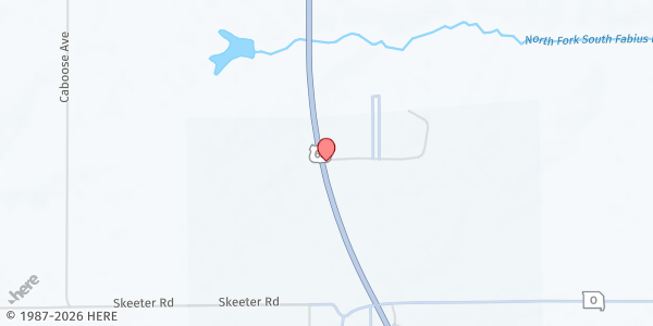 Map showing Schuyler R-I Elementary at 21701 N. Hwy 63, Queen City, MO