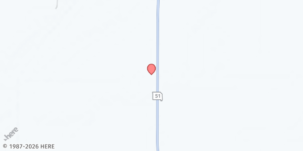 Map showing Fagus General Baptist Church at 21739 MO-51, Qulin, MO