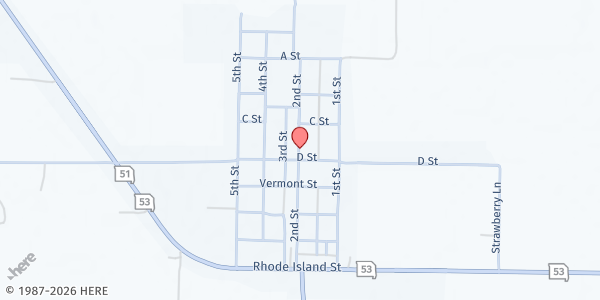 Map showing Qulin Food Pantry at 475 2nd St., Qulin, MO
